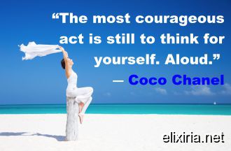 “The most courageous act is still to think for you