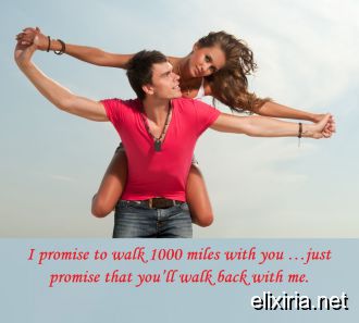 I promise to walk 1000 miles with you …just 